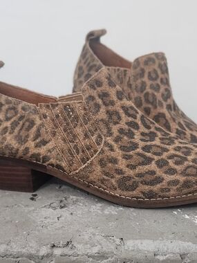 Lucky Brand Leopard-Print Suede Slip-On Mules - Tan/Brown